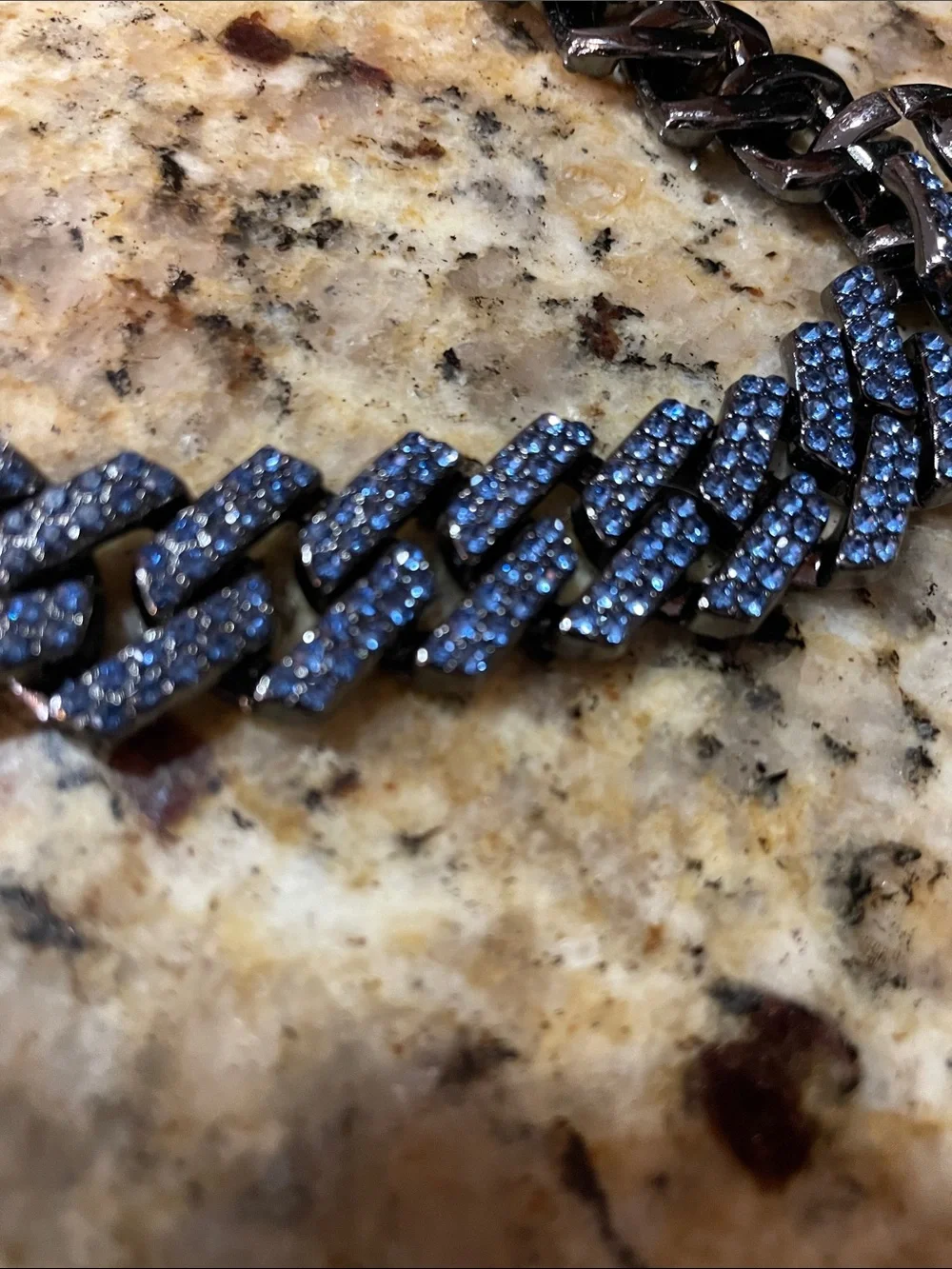 Invicta Blue Pavé Cuban Link Necklace